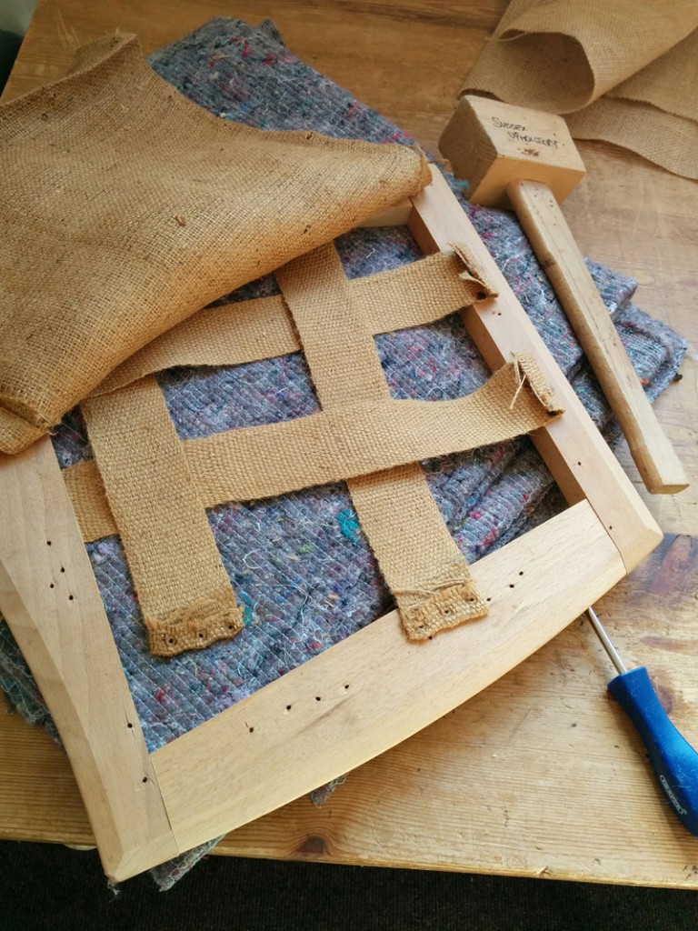 Stripping a seat pad 