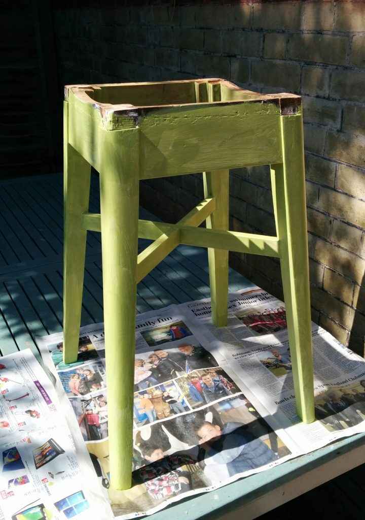 Kitchen stool first top coat