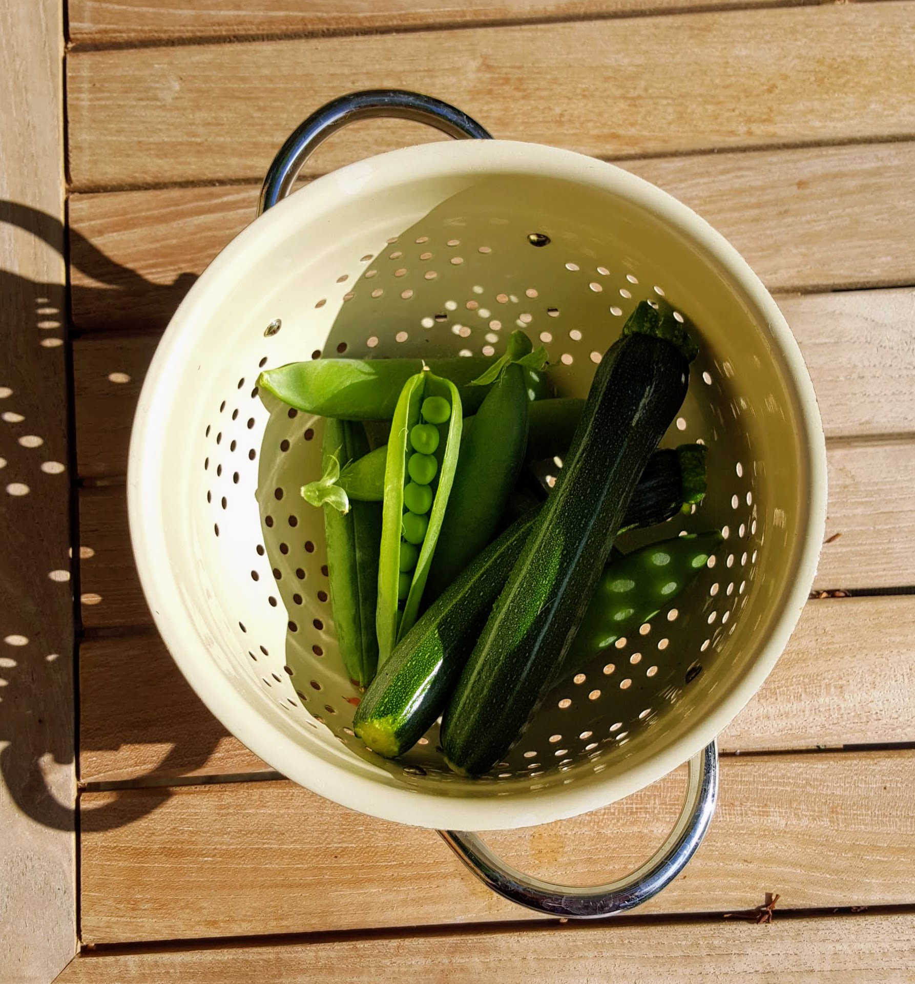 first peas & courgettes