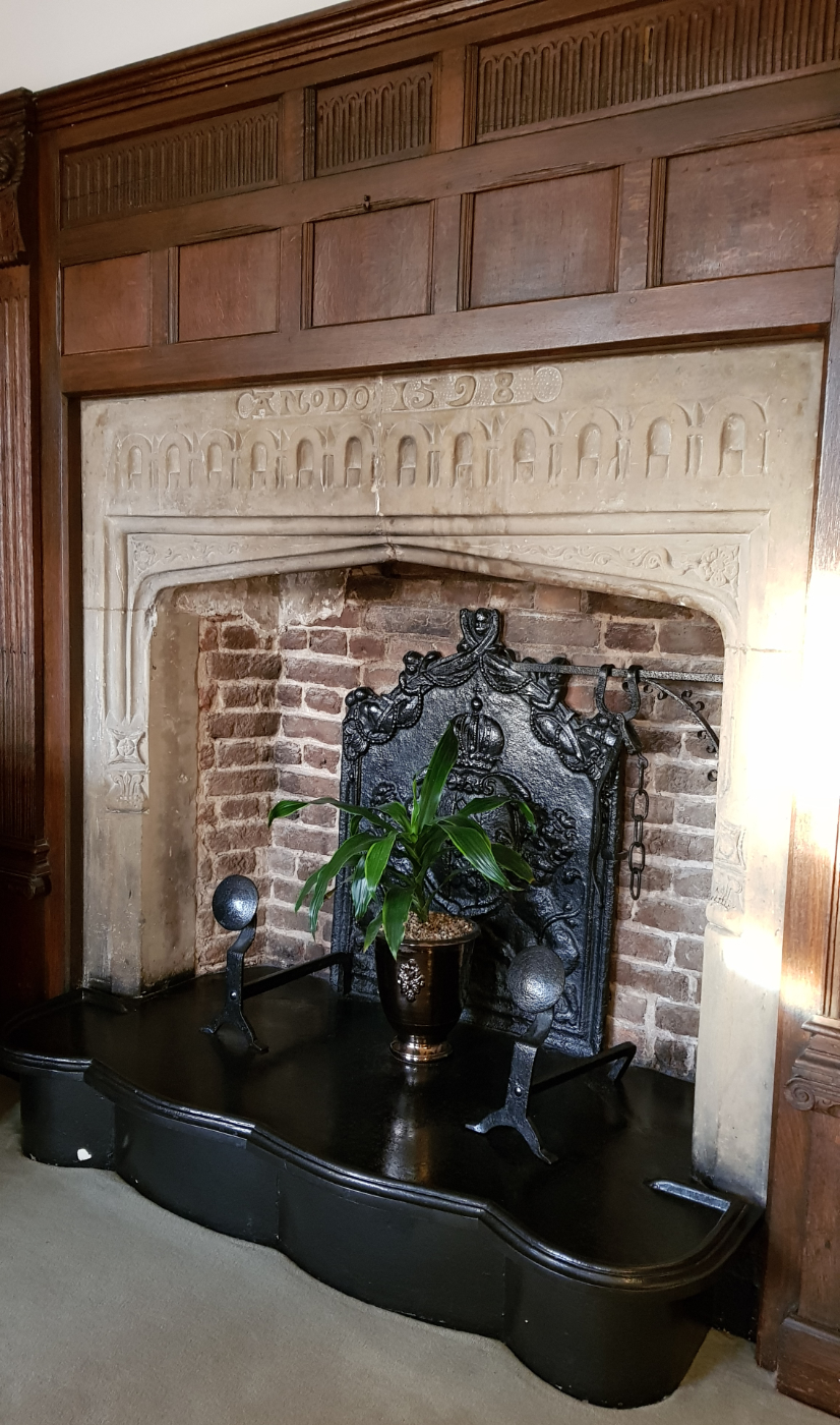 Gravetye bedroom fireplace