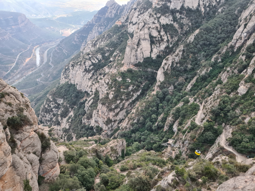 View from the cog railway up to Monserrat